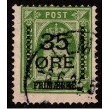 1912 Danmark - AFA 62 - 35-øres provisorier - Stemplet.